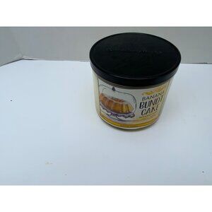 BATH AND BODY WORKS BANANA BUNDT CAKE SCENTED CANDLE 3 wick